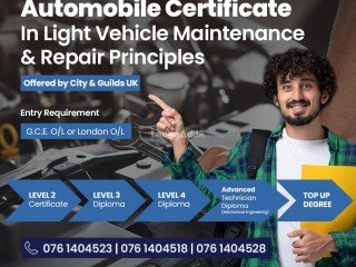 City & Guilds - Level 2 Automobile Certificate in Light Vehicle Maintenance and Repair Principles