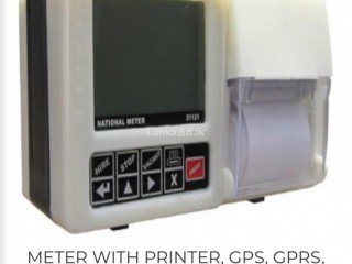 Taxi fare meter with printer